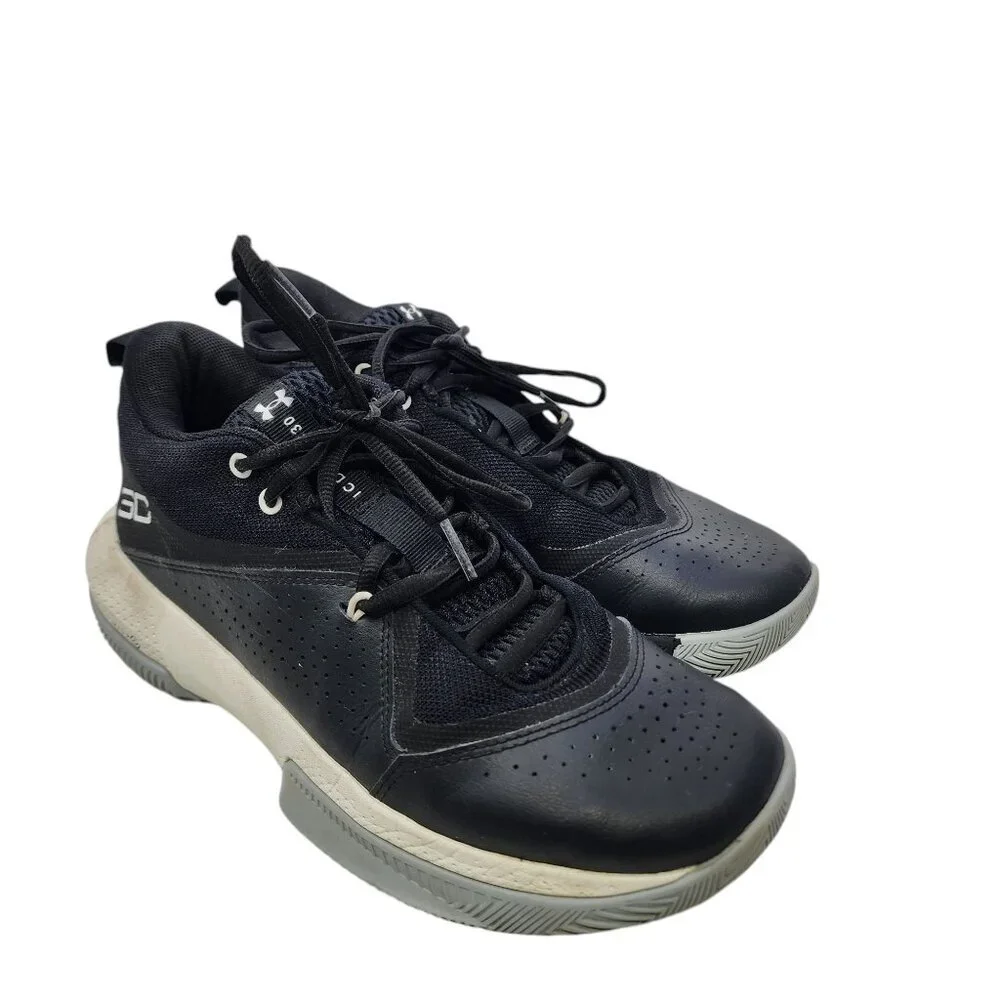 Under Armour Sc 3zer0 IV Basketball Shoes Unisex Mid-Top Black‎ Youth Size 7